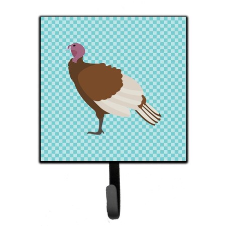 Carolines Treasures Bourbon Red Turkey Hen Blue Check Leash or Key Holder BB8156SH4